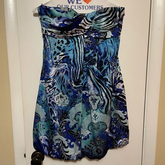 CACHe Silk Strapless Dress Sz 4 - Picture 13 of 14